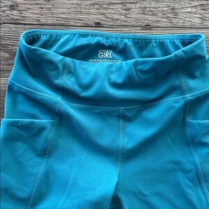 Athleta Girl teal Leggings 8/10